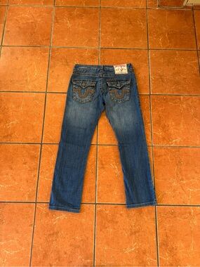 True Religion Joey Super T Dark Wash Bootcut Jeans Women’s Size 28 Y2K Low Rise